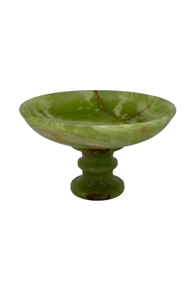 taru pasaj El Yapımı Dekoratif Oniks Doğal Taş Ayaklı Çanak | Şık Dekor & Özel Hediye - Resim 4