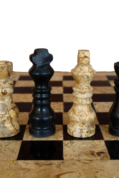 taru pasaj El Yapımı Doğal Taş Satranç Takımı - Şık ve Benzersiz Tasarım - Resim 7