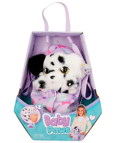 Baby Paws Sesli Yavru Köpek Pelüş Dalmaçyalı Mor Çanta ürün görseli