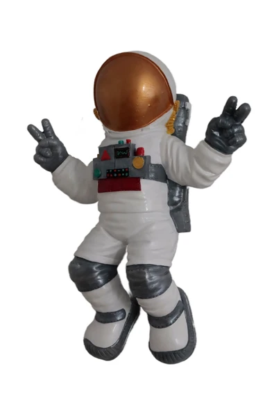 taru pasaj "Renkli Akrilik Boyama ile Polyester Astronot Dekorasyon Parçası- Dekoratif Uzay Temalı Biblo" - Resim 4