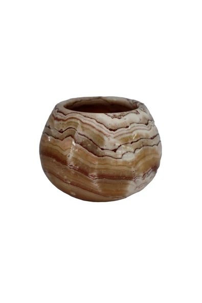 taru pasaj El Yapımı Oniks Hacıyatmaz Mumluk – Doğal Taş ile Sıcak ve Şık Dekor - Resim 2