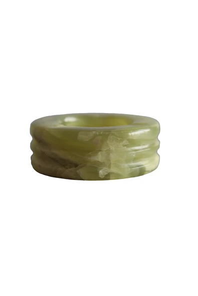 taru pasaj Özgün El Yapımı Oniks Doğal Taş Kül Tablası – Dekoratif 3 Katmanlı Küllük 7,6 cm - Resim 4