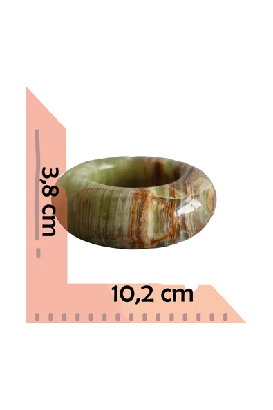 taru pasaj El Yapımı Oniks Doğal Taş Kül Tablası - Dekoratif ve Özgün Tasarım (10,2 cm) - Resim 2
