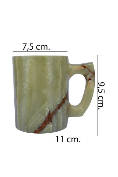 Oniks "Doğal Taş Kupa Bardak - El Yapımı, Şık ve Dayanıklı Tasarım" (Oniks Taşı) - Resim 3