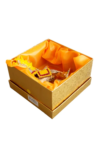 taru pasaj Kristal Taş İşlemeli Dekoratif At Figürlü Metal Mücevher Kutusu - Resim 4