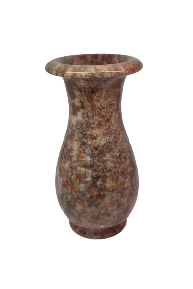 taru pasaj "Doğal Oniks Taş Lale Model Vazo - 20 cm Dekoratif Şık ve Zarif Tasarım" - Resim 4