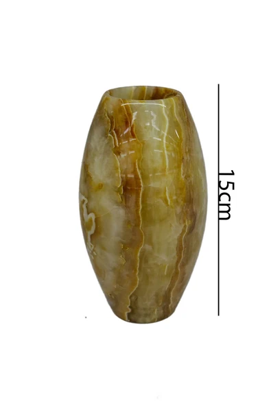 Oniks Ev Dekorasyon: , Doğal Taş, Oval, Vazo - Damarlı Akik, Ev Hediyesi, Dekoratif Vazo - 2