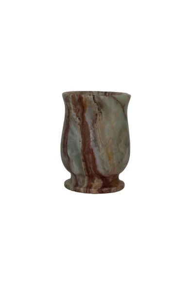 taru pasaj Doğal Oniks Taşından El Yapımı Bardak – 5x7 cm Şık Sunum ve Dekorasyon - Resim 8