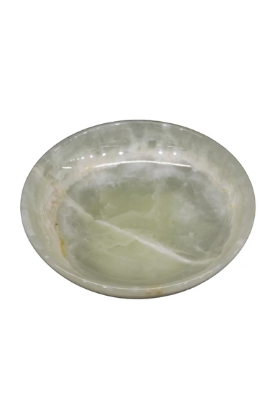 taru pasaj Doğal Oniks Taş Kase – Dekoratif & Şık 15 cm Çanak - Resim 4