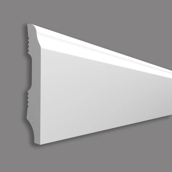 10cmx240cm Beyaz Elit PVC Çıta Parke Süpürgelik Kenar Çıtalama Dekoratif Ev Süpürgelik 1 Boy 240cm - Resim 5