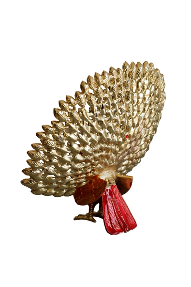 taru pasaj Lüks Kristal Taşlı Metal Tavus Kuşu - Renkli Dekoratif Aksesuar - Resim 5