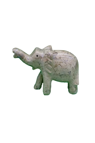 taru pasaj Doğal Oniks Taş El Yapımı Fil Figürü – Bereket ve Şans Getiren Dekoratif Obje - Resim 3
