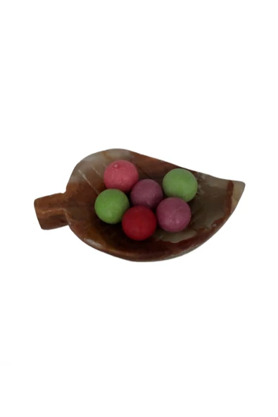 taru pasaj "Kahve Yanına Özel Oniks Ceviz Yaprağı Lokumluk - Doğal ve Zarif Dokunuş" - Resim 7