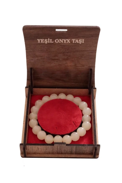 taru pasaj "El Yapımı 10 mm Yeşil Oniks Doğal Taş Bileklik – Ruhsal Denge ve Stil" ürün görseli