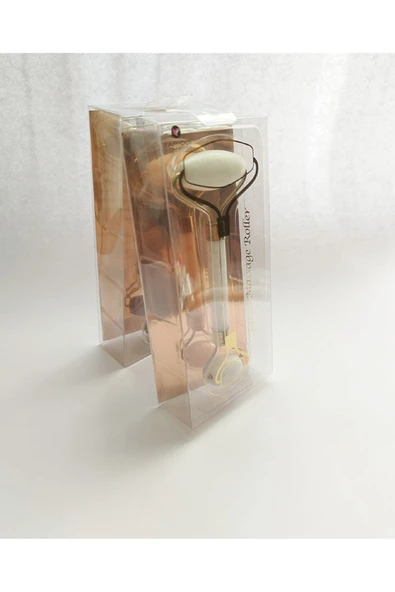 Çift Taraflı 2li Cilt Yüz Masaj Aleti Roller Yeşim Taşı - Resim 4