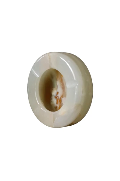 taru pasaj Doğal Oniks Taş Küllük - El Yapımı Dekoratif Küllük - 4