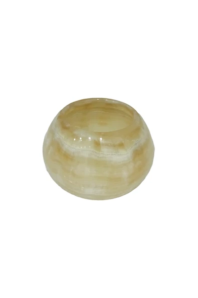 taru pasaj El Yapımı Doğal Oniks Taş Hacıyatmaz Mumluk – Zarif ve Dayanıklı - 4