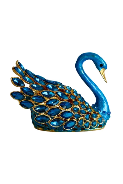 taru pasaj Kristal Taşlı Kuğu Biblo – Metal Dekoratif Figür, Hediyelik, Mavi | Pembe | Beyaz Renk Seçenekleri - Resim 2