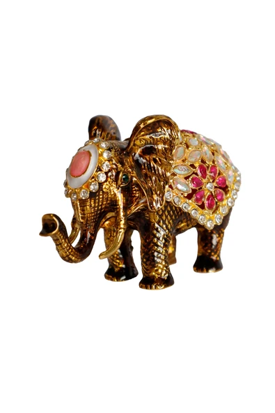 taru pasaj Kristal Taşlı Metal Fil Biblo – 12x7 cm – El Yapımı Dekoratif Süs Eşyası – Şans ve Bereket Sembolü - Resim 5