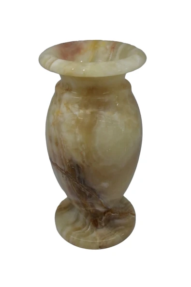 taru pasaj "Doğal Oniks Küp Model Vazo – 20 cm El Yapımı Dekoratif Tasarım" - Resim 6