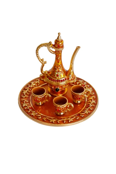 taru pasaj Renkli Metal Biblolar - Renk Seçenekli Dekoratif Mini Çay Takımı - Resim 2