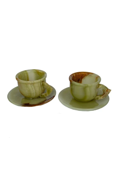 Oniks "el Yapımı Doğal Taş Türk Kahvesi Fincanı - Şıklık Ve Doğallığı Bir Arada Yaşayın" - Resim 2