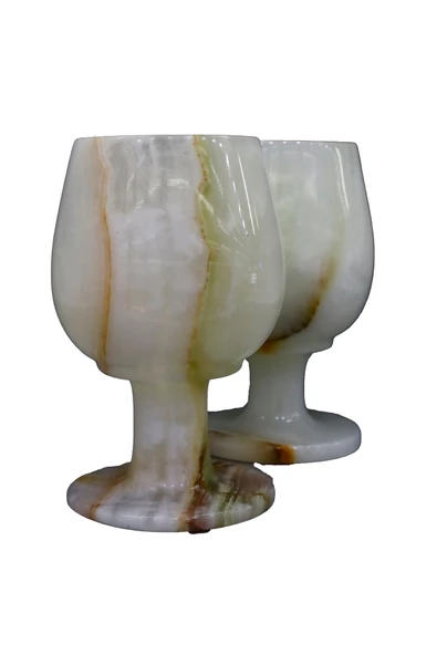 taru pasaj Doğal Oniks Taş Kadeh – Koleksiyonluk ve Hediyelik - Resim 4