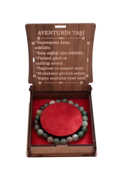 taru pasaj Doğal Aventurin Taşı Bileklik – Muhakeme Gücünü ve Mutluluğu Arttırın - Resim 3