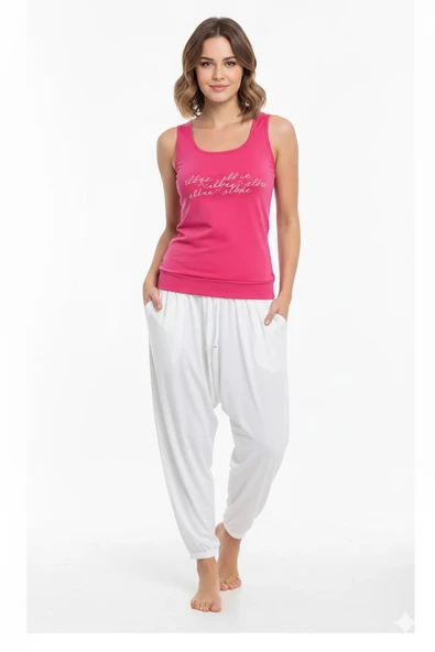 Şahinler Bayan Yazlık Poly Şalvarlı Pijama 21519 ürün görseli