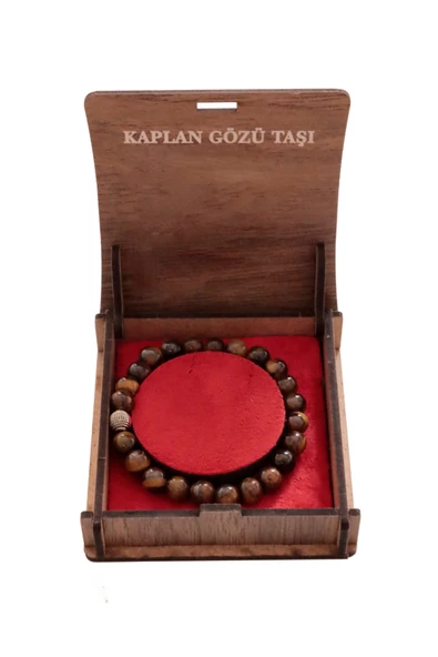 taru pasaj Kaplangözü Doğal Taş 8 mm Bileklik - Güç ve Pozitif Enerji Kaynağı