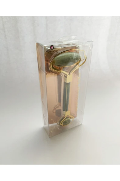 Çift Taraflı 2li Cilt Yüz Masaj Aleti Roller Yeşim Taşı - Resim 3