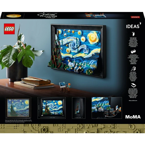 LEGO ® Ideas Vincent van Gogh - Yıldızlı Gece 21333 - Yetişkinler için Model Yapım Seti (2316 Parça) - Resim 4