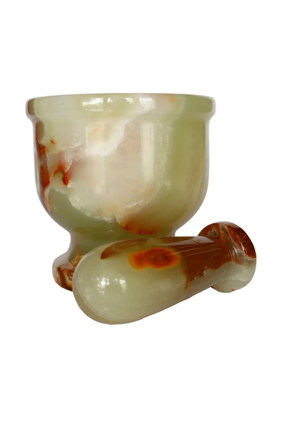 taru pasaj "Doğal Oniks Taş Havan - Mutfak ve Hediyelik El Yapımı Özgün Tasarım" - 2