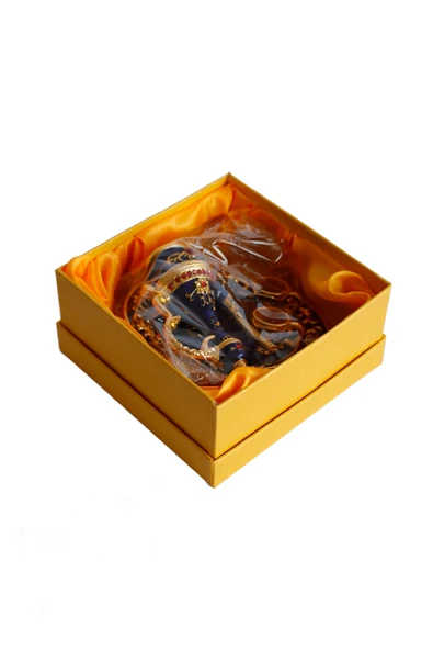 taru pasaj Renkli Metal Biblolar - Renk Seçenekli Dekoratif Mini Çay Takımı - Resim 4