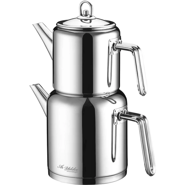 Aryıldız Vento Çizgili Çelik Sap Büyük Çaydanlık Takımı ürün görseli