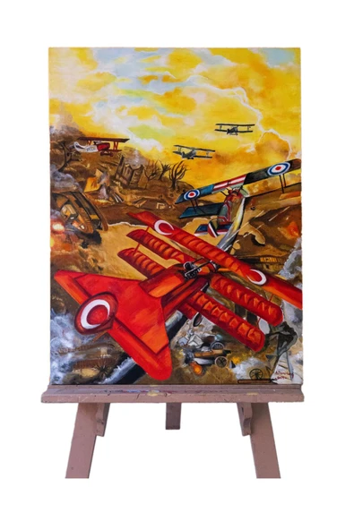 Home Planör Savaş Uçağı Yağlıboya Tablo - El Yapımı, Salon Ve Çocuk Odası Için Dekoratif Aksesuar" ürün görseli