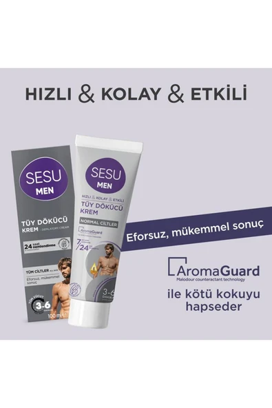 Erkekler için Tüy Dökücü Krem 100ml - Resim 3