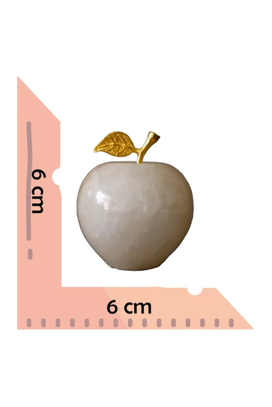 taru pasaj 3'lü Doğal Oniks Taş Elma Biblo Seti - Dekoratif Şık Obje | Ev ve Ofis İçin Süs Eşyası - Resim 3