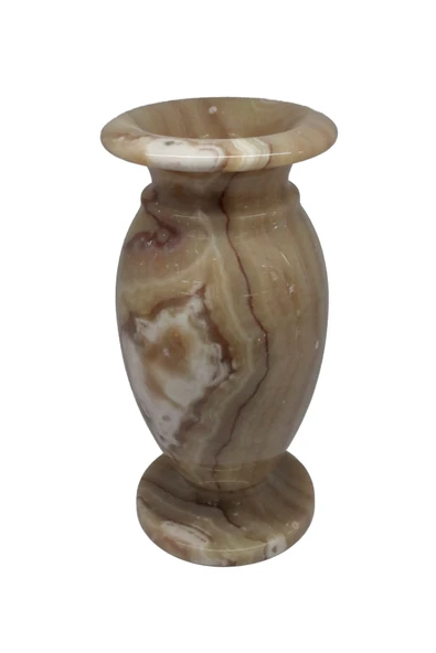 taru pasaj "Doğal Oniks Küp Model Vazo – 20 cm El Yapımı Dekoratif Tasarım" ürün görseli