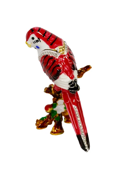 hediye "metal Papağan Kuş Biblosu -3 Farklı Renk Varyantlı, Kristal Taşlı Dekoratif Biblo - 8 Cm" ürün görseli