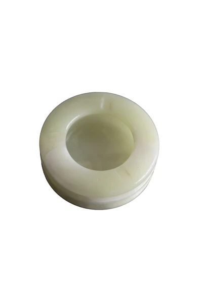 taru pasaj Özgün El Yapımı Oniks Doğal Taş Kül Tablası – Dekoratif 3 Katmanlı Küllük 7,6 cm - Resim 6