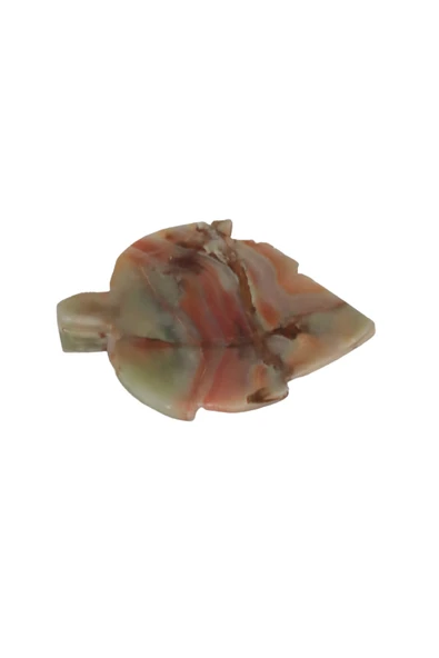 taru pasaj "Doğal Oniks Taşından Çınar Yaprağı Lokumluk - Şık Kahve Yanı Sunumu" - Resim 3