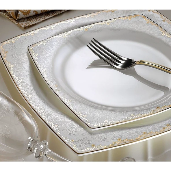 Aryıldız Bone Square Porselen 60 Parça Yemek Takımı 31019 ürün görseli