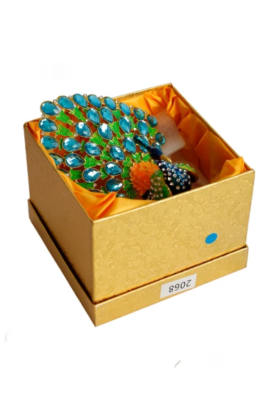 taru pasaj Kristal Taş İşlemeli Metal Tavus Kuşu Biblo – Dekoratif Şık Tasarım, 14x12 cm - Resim 8