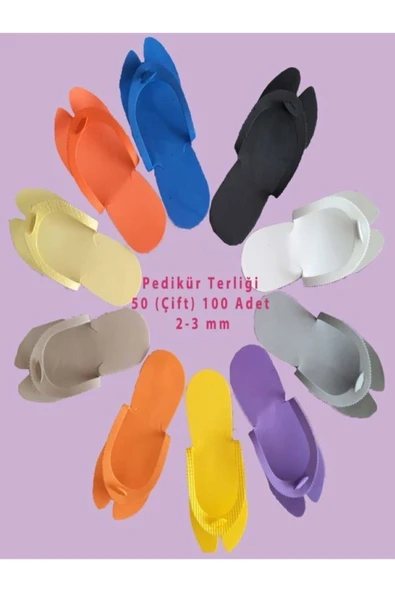 Pedikür Terliği 50 (çift) 100 Adet 2-3 Mm ürün görseli