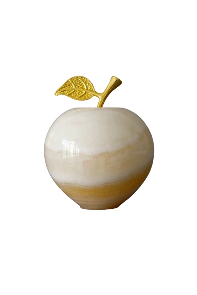 taru pasaj El Yapımı Oniks Doğal Taş Elma Biblo – Özel Hediye Seçeneği - Resim 2