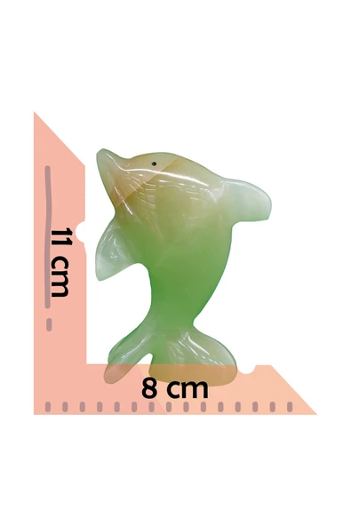 taru pasaj Doğal Oniks Taş Dekoratif Yunus Figürü - El Yapımı Şık Hediyelik Eşya - 4