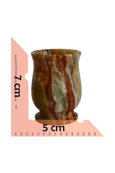taru pasaj Oniks Doğal Taş Kahve Seti – El Yapımı Fincan, Ceviz Lokumluk & Su Bardağı | Dekoratif - Resim 6