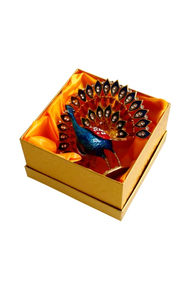 taru pasaj Kristal Taşlı Dekoratif Tavus Kuşu Biblosu - Zarif ve Şık Tasarım - Resim 6