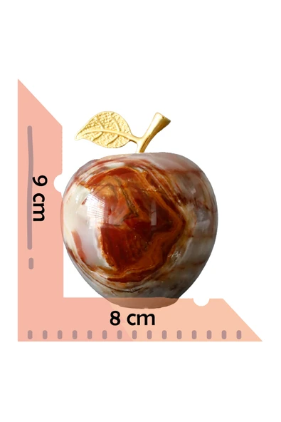 taru pasaj El Yapımı Oniks Doğal Taş Elma Biblo – Özel Hediye Seçeneği - 3